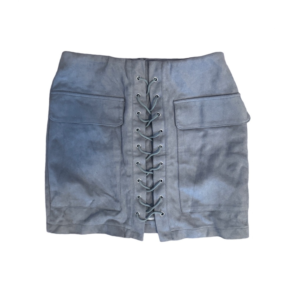 SIMPLEE Faux Suede Skirt